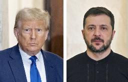 　トランプ米大統領、ウクライナのゼレンスキー大統領（ともにゲッティ＝共同）
