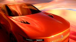 　トヨタ自動車が「ジャパンモビリティショー」に出展する「センチュリー」ブランドのオレンジ色クーペ（同社提供）