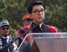 　マダガスカルのラジョエリナ大統領＝９月、アンタナナリボ（ＡＰ＝共同）