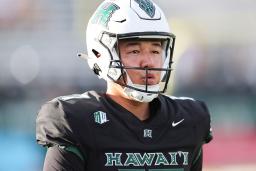 　米ハワイ大のキッカー、松沢寛政（イマジンイメージズ・ロイター＝共同）