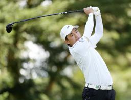 　第２日、通算３アンダーで首位の金子駆大＝日光ＣＣ