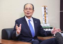 　文化勲章受章が決まり、インタビューに応じる王貞治さん＝１７日午後、福岡市（ソフトバンク球団提供）