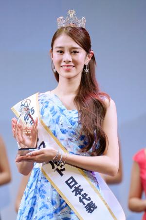 　「ミス・ワールド」世界大会の日本代表に選ばれた川名祐衣さん＝２２日午後、東京都内
