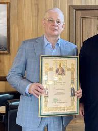 　ロシア正教会のコストロマ府主教区がロシアのＳＮＳに投稿したアレクセイ・ストレリチェンコ氏の写真