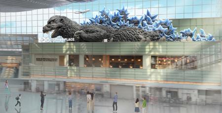 羽田空港に設置されるゴジラの巨大モニュメントのイメージ(TM&(C) TOHO CO.,LTD.)