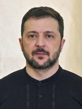 ウクライナのゼレンスキー大統領(ゲッティ=共同)