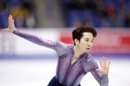 　男子ＳＰで２位の友野一希＝サスカトゥーン（共同）