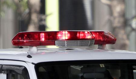 　警察車両の赤色灯