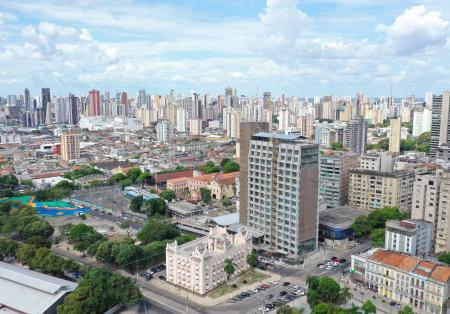 　ブラジル北部ベレンの街並み＝７月（ロイター＝共同）