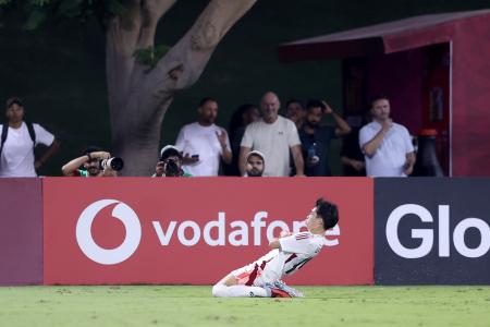 　先制点を挙げた和田＝９日（ＦＩＦＡ提供・ゲッティ＝共同）