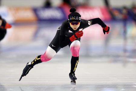 　調整する高木美帆＝ソルトレークシティー（共同）