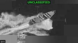 　米南方軍が米時間１６日にＸ（旧ツイッター）で公開した攻撃の映像（米南方軍のＸから、共同）