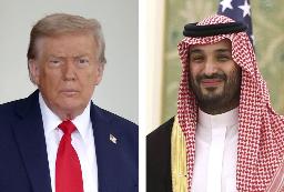 　トランプ米大統領、サウジアラビアのムハンマド皇太子（いずれもゲッティ＝共同）