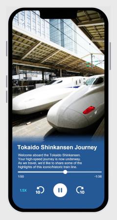 　ＪＲ東海の多言語案内サービスのイメージ（ジェイアール東海情報システム提供）