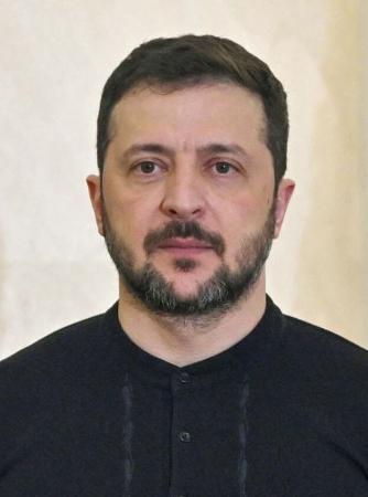 　ウクライナのゼレンスキー大統領（ゲッティ＝共同）