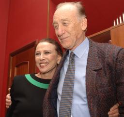 　モスクワで式典に参加したマイヤ・プリセツカヤさん（左）と夫のロディオン・シチェドリンさん＝２００６年１１月（タス＝共同）