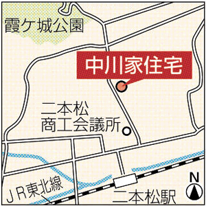 中川家住宅の地図